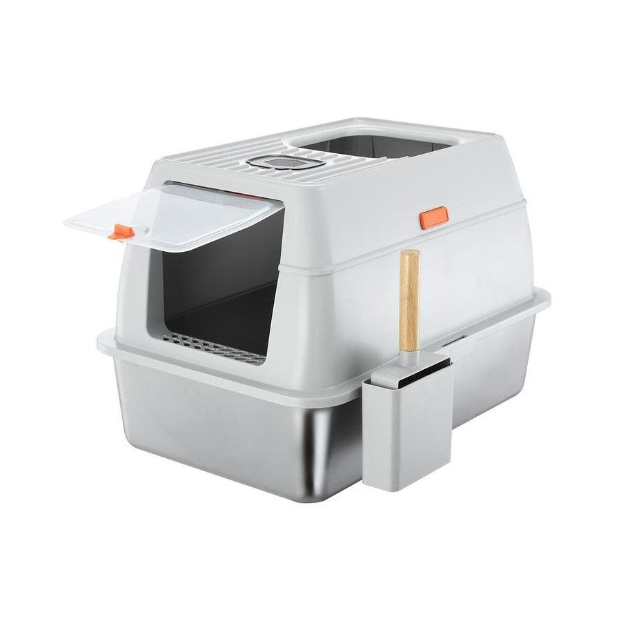 Dual Entry Stainless steel litter box