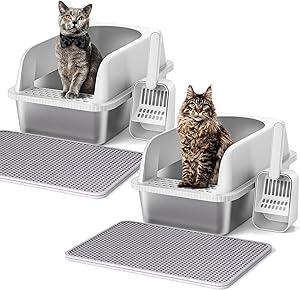 2 Pack Stainless Steel Cat Litter