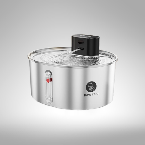 Paw Zara Smart Cat Water Fountain – 3.2L – Stainless Steel – BATTERY – 2 Filters