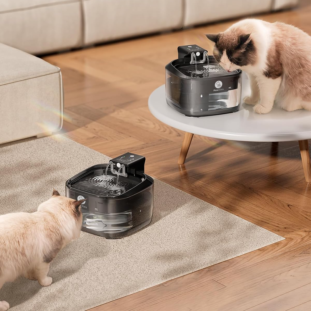Paw Zara Smart Cat Water Fountain – 3.2L – Acrylonitrile Butadiene Styrene (ABS) – BATTERY