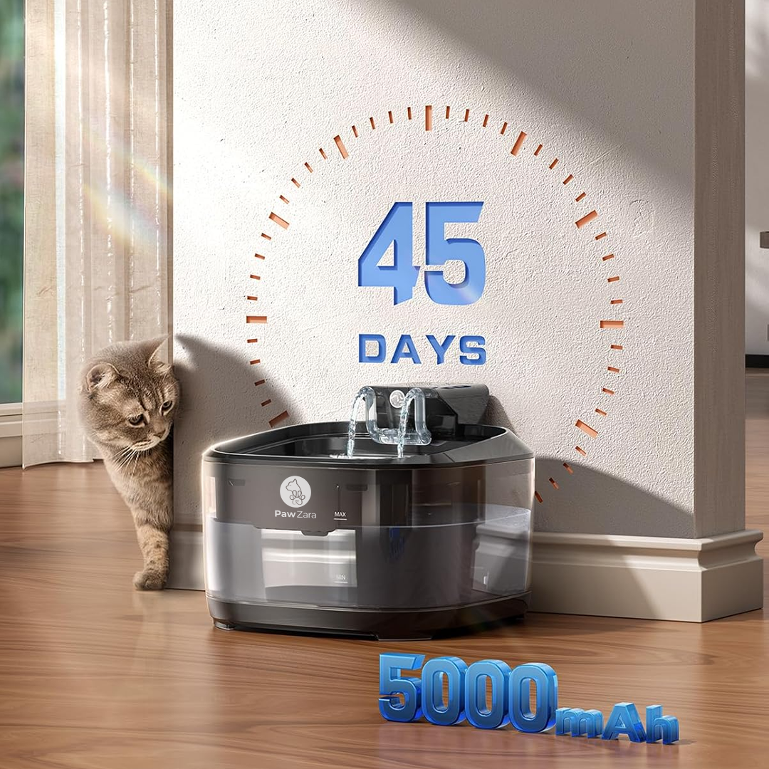 Paw Zara Smart Cat Water Fountain – 3.2L – Acrylonitrile Butadiene Styrene (ABS) – BATTERY